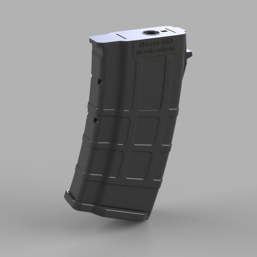 Скачать файл STL Airsoft AK short 120bbs midcap magazine • Модель для